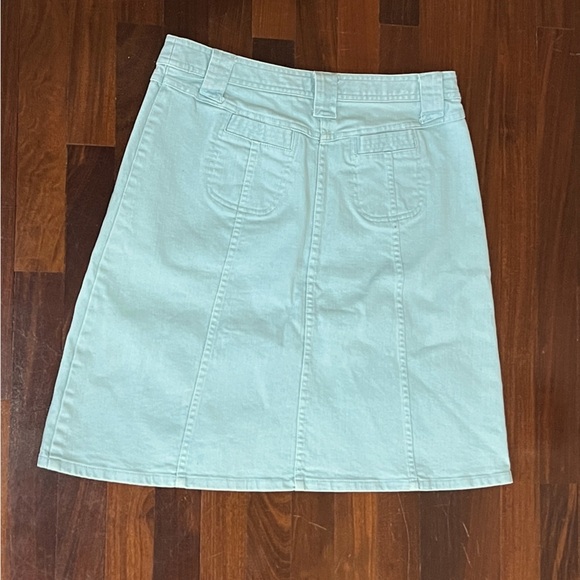 Christopher & Banks Green Mini Denim Jean Skirt Size 8 Women’s - Picture 3 of 6